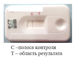 1549. Данный иммунохроматографический тест на наличие α-амилазы означает, что